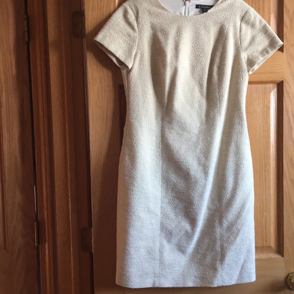Brooks Brothers Formal Gold and Cream Dress